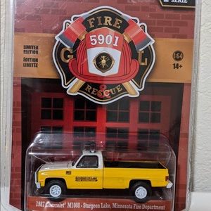 1987 Chevy M1008 Fire Dept Pickup Truck Greenlight 1:64 Diecast Model